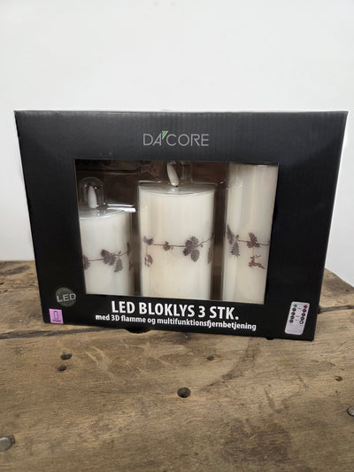 Jule-LED lys med fjernbetjening | Sæt af 3