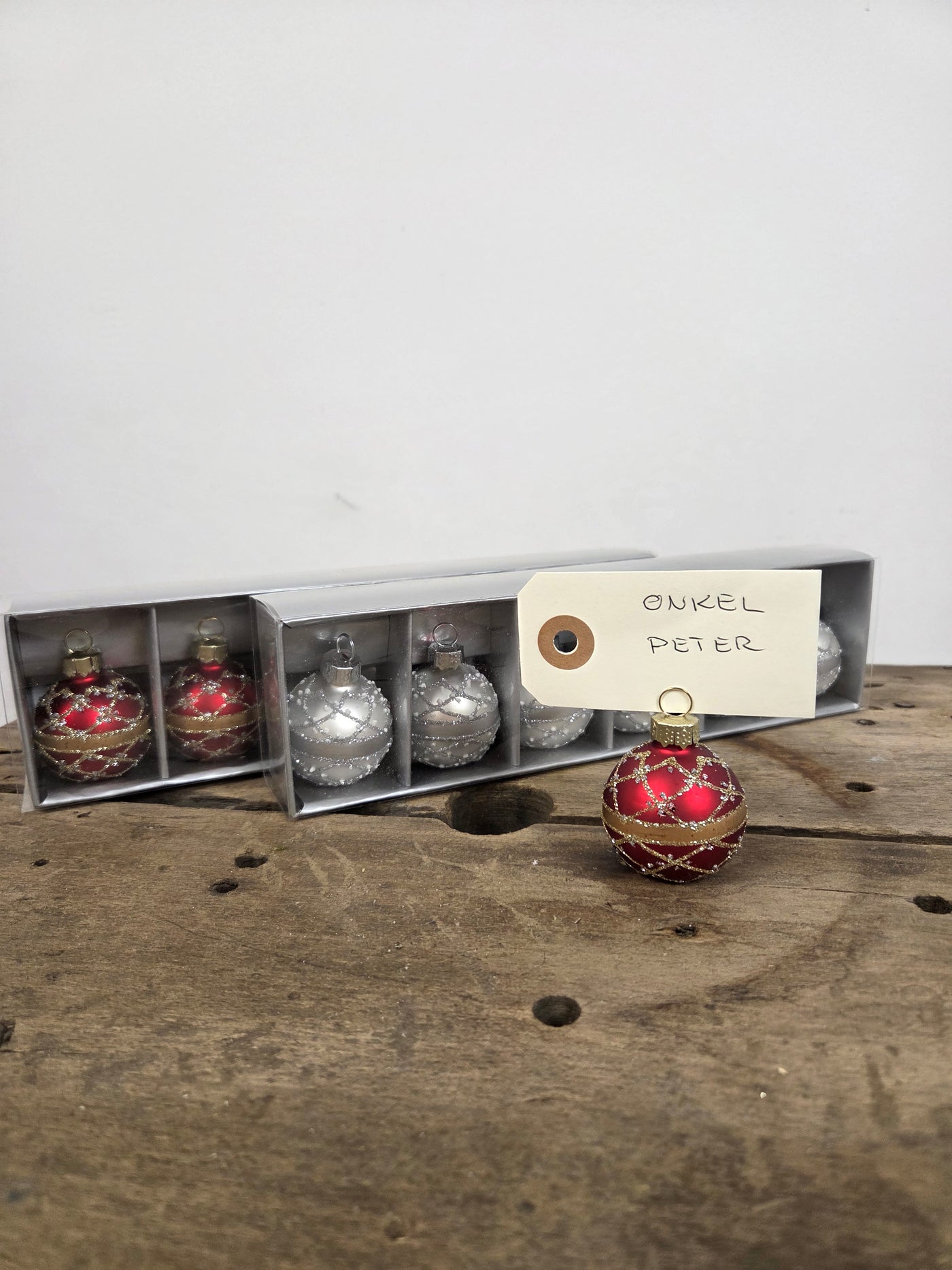 Julekugle Bordkortholder