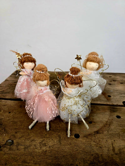 Jule engel med tyldskørt | Hængende