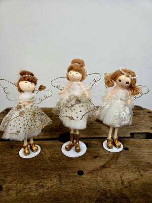 Jule engel med tyldskørt | Stående