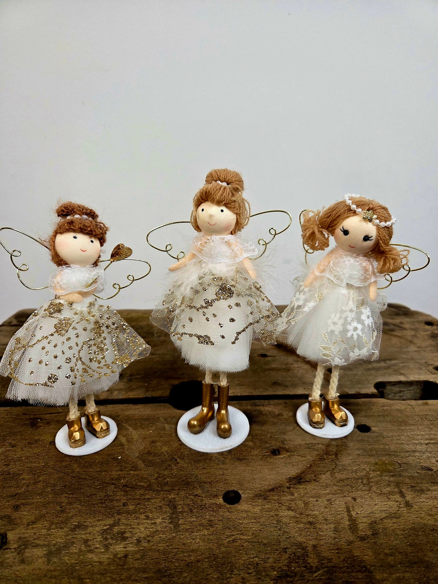 Jule engel med tyldskørt | Stående