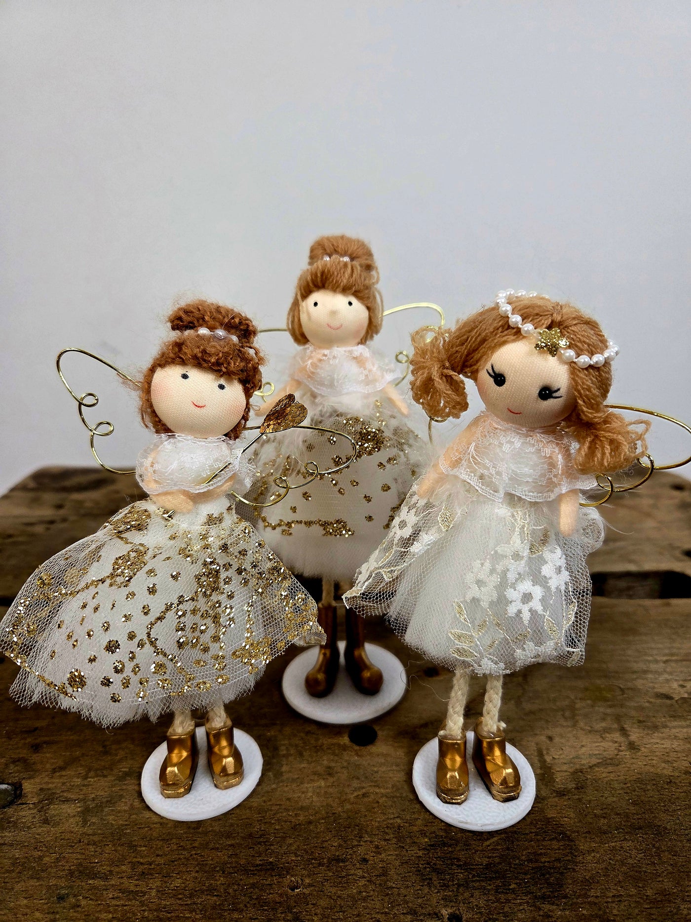 Jule engel med tyldskørt | Stående