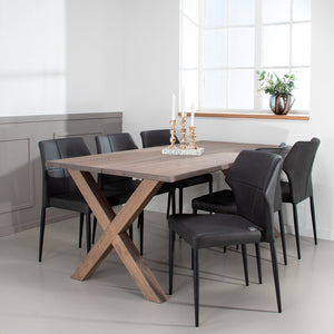 Plankebord i massiv eg | Model Curve Med X-Base i Eg