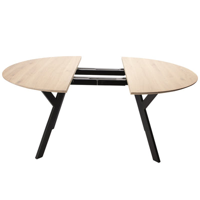 Rundt Spisebord i Massiv Eg | Model Miami med Udtræk