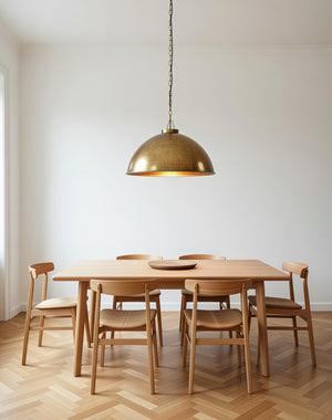 Loftlampe i fabriksstil | antik messing